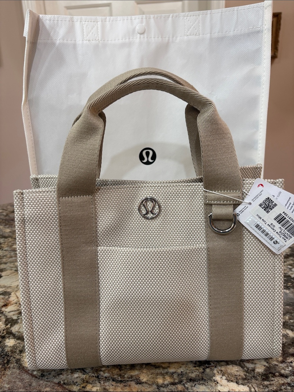 NWT lululemon Two Tone Canvas Mini Tote W/ Bonus